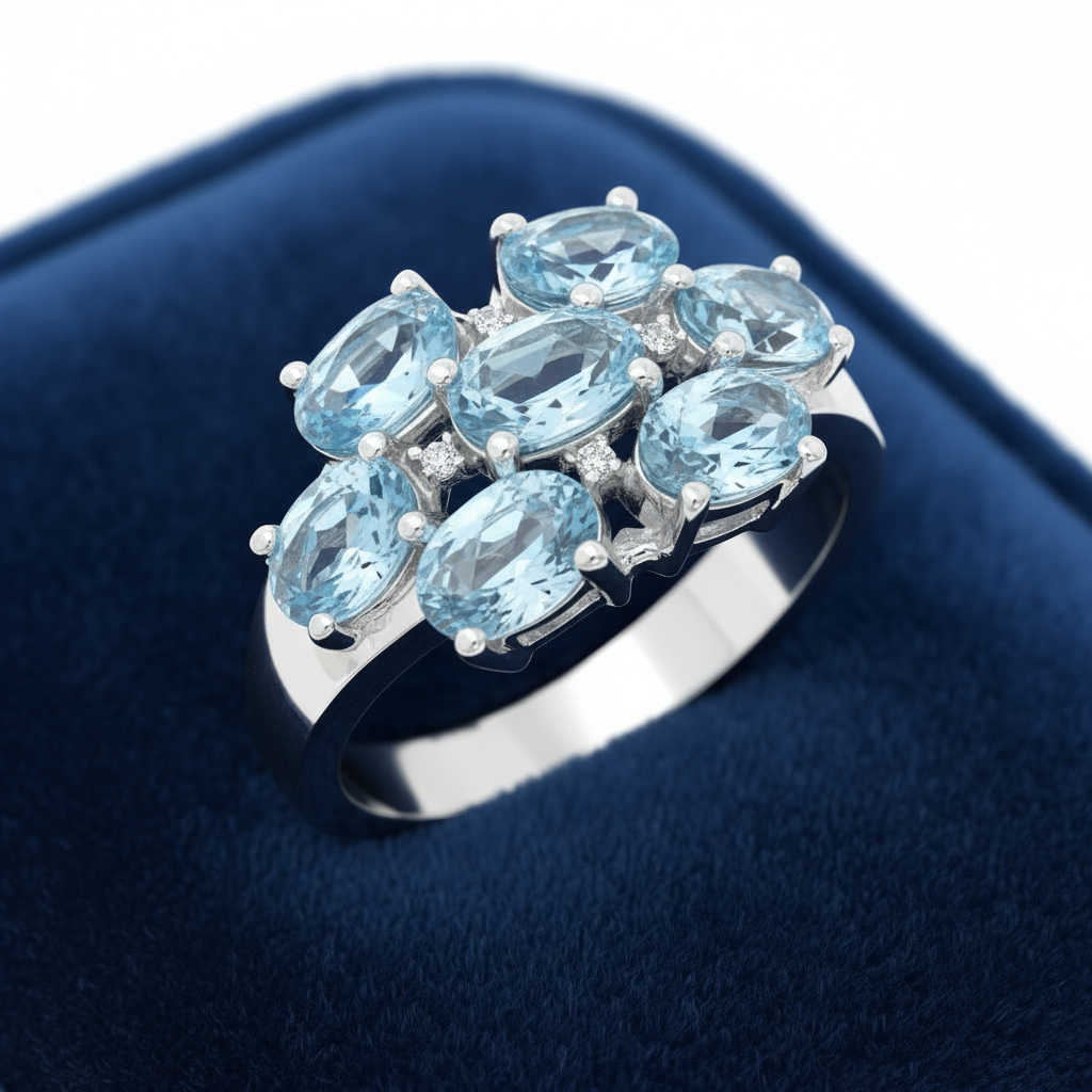 Celestial Blue Topaz Ring