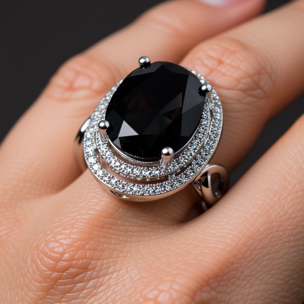 Midnight Elegance Sapphire Ring
