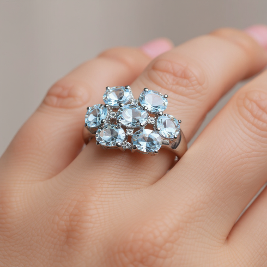 Celestial Blue Topaz Ring