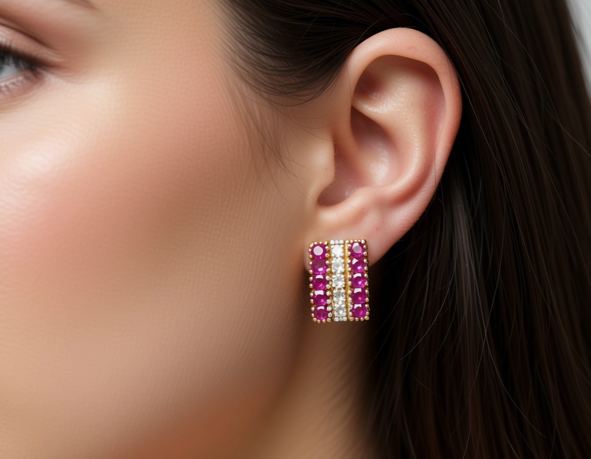Crimson Radiance Ruby Earrings