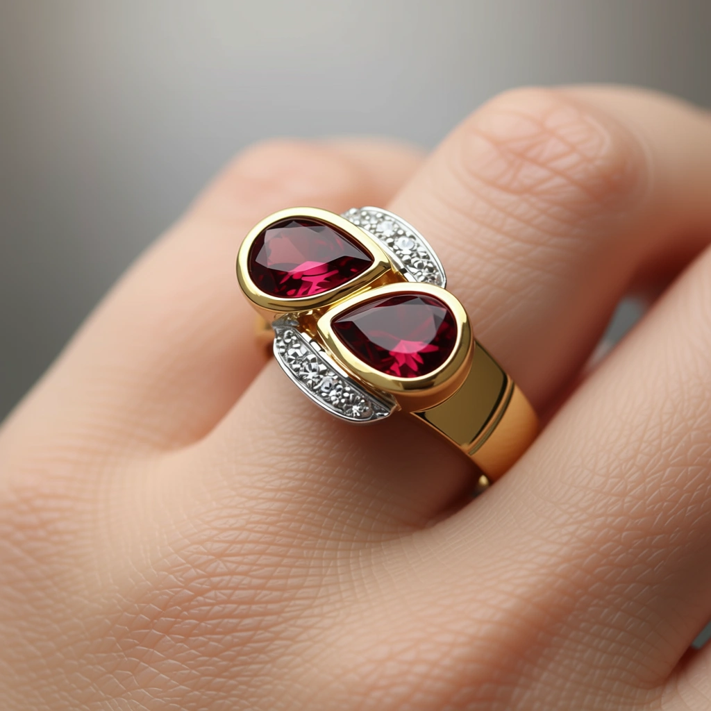 Scarlet Glow Garnet Ring