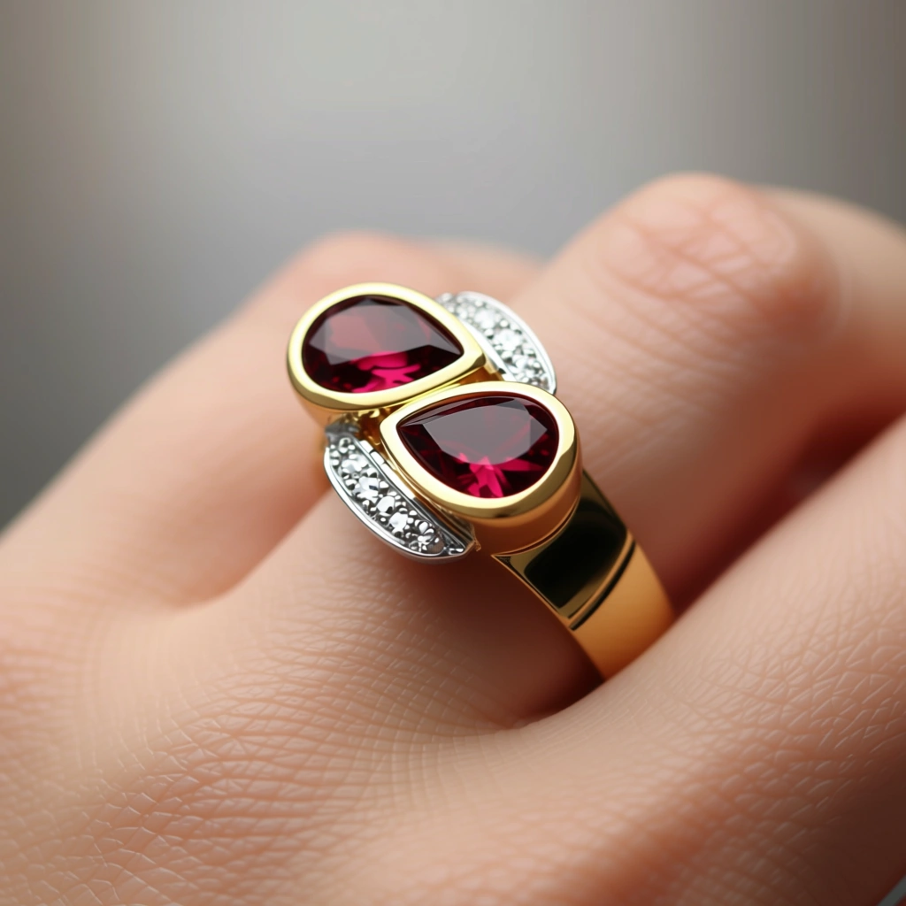 Scarlet Glow Garnet Ring
