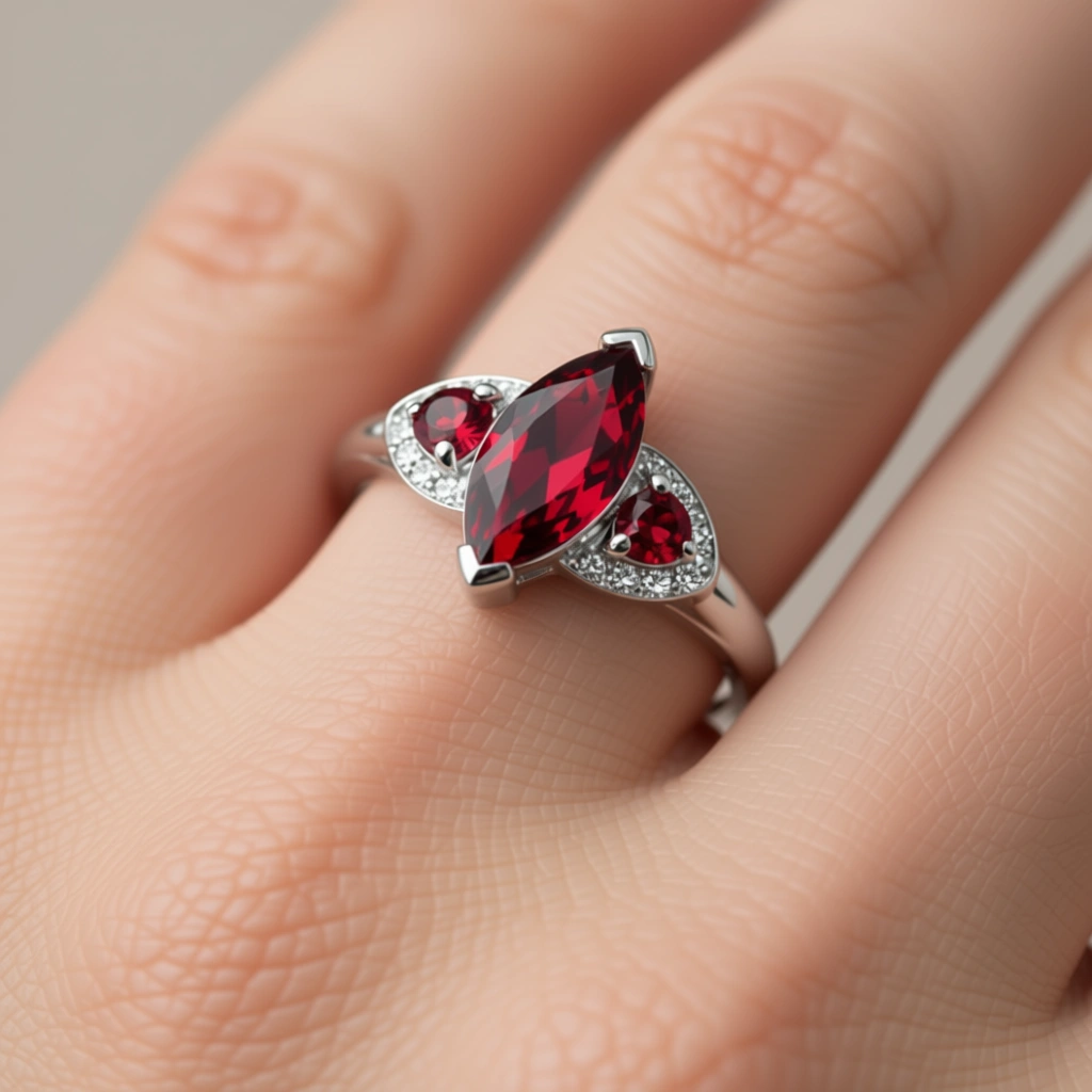 Radiant Garnet Ring