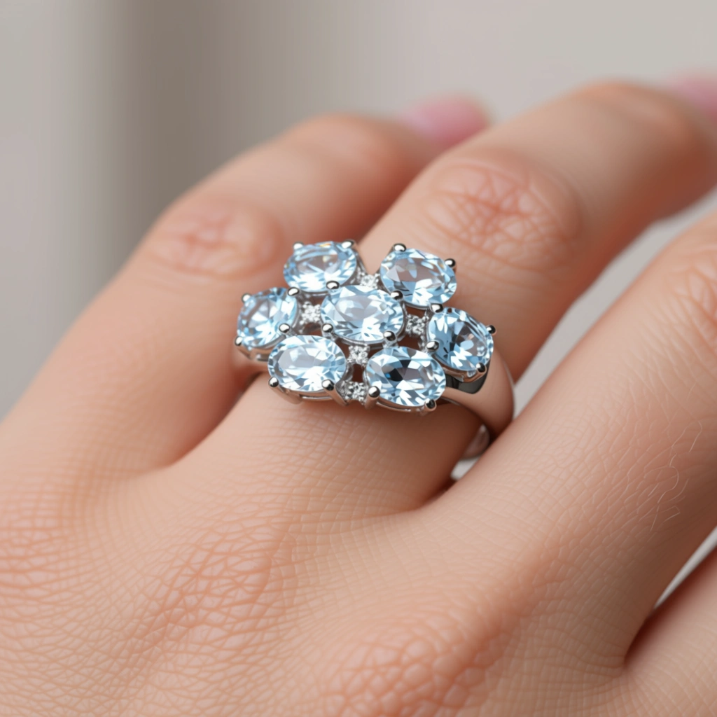 Celestial Blue Topaz Ring